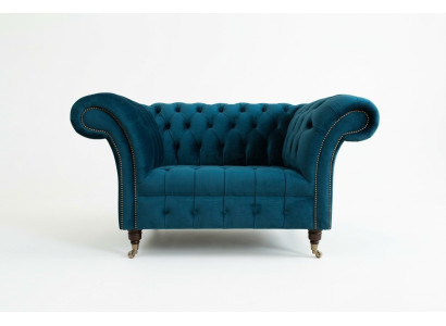Chesterfield armchair television couch single-seater sofa fabric material couches upholstery 131