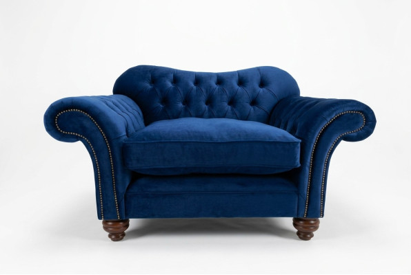 Chesterfield Design Sofa Armchair Couch Upholstery Luxury Textile 1 Seater #132