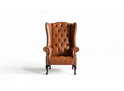 Luxury Wing Chair Armchair 1-Seater Sofa Couch Leather Textile Upholstery Chesterfield