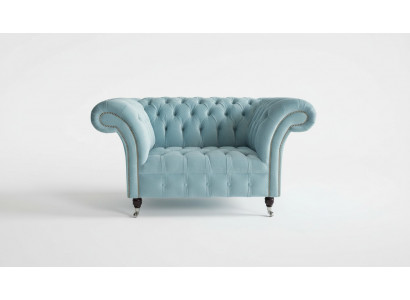 Chesterfield Design Sofa Armchair Couch Upholstery Luxury Textile Couches 1-Seater #145
