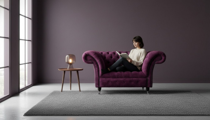 Upholstered furniture armchair 1-seater New Premium Class luxury fabrics upholstery Chesterfield
