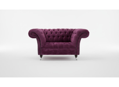 Upholstered furniture armchair 1-seater New Premium Class luxury fabrics upholstery Chesterfield