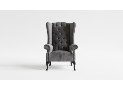 Wing chair Chesterfield armchair TV couch 1 seater sofa textile couches fabric