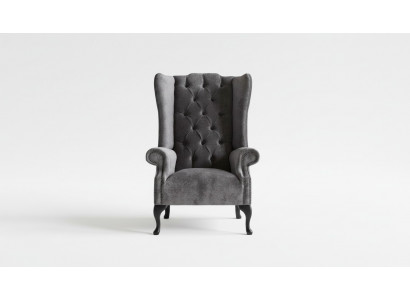 Wing chair Chesterfield armchair TV couch 1 seater sofa textile couches fabric