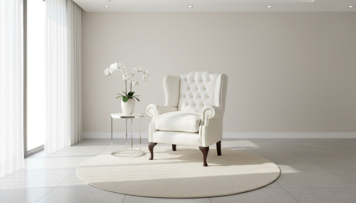 Wing chair Chesterfield armchair TV couch 1-seater sofa fabric couches material