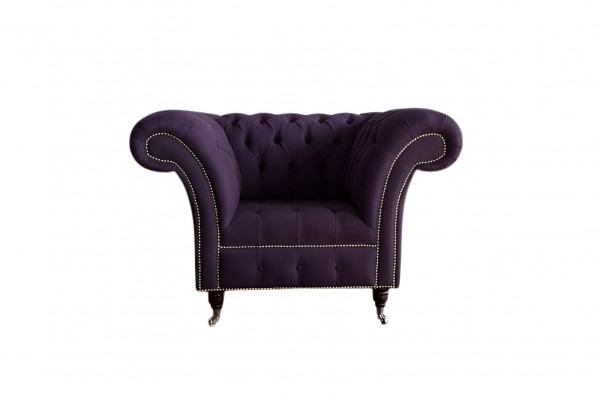 Purple Chesterfield Couch Sofa Upholstery 1-Seater Couches Seat Suite Sofas New