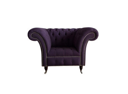 Purple Chesterfield Couch Sofa Upholstery 1-Seater Couches Seat Suite Sofas New