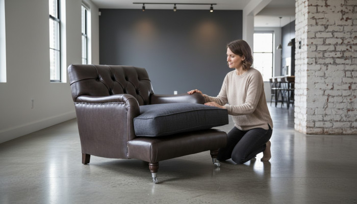 Lounge Club Sofa Armchair Couch Chair TV Relax Leather Chesterfield Upholstery