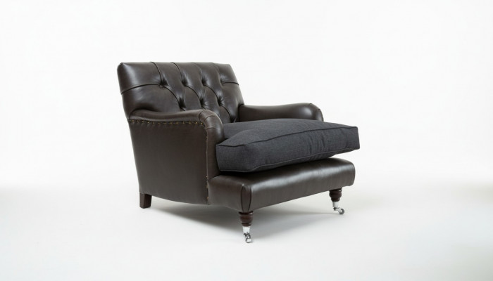 Lounge Club Sofa Armchair Couch Chair TV Relax Leather Chesterfield Upholstery