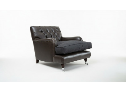 Lounge Club Sofa Armchair Couch Chair TV Relax Leather Chesterfield Upholstery