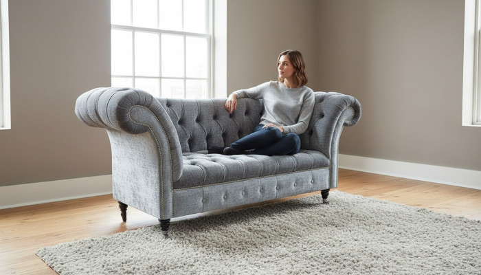 Design Chesterfield fabric couch chaise lounge upholstery new chaises longues sofas