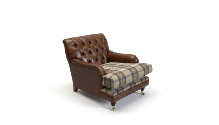 Armchair 1 Seater Relax Upholstered TV Chesterfield Textile Sofa Couch Fabric New