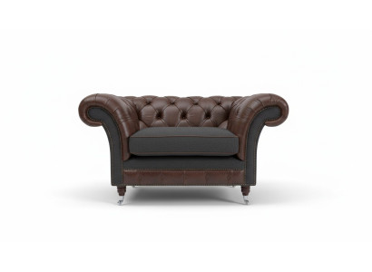 Armchair 1 Seater Relax Cushioned TV Chesterfield Textile Sofa Couches Leather New