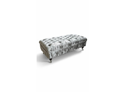 Chesterfield Textile XXL Ottoman Big Footstool Upholstered Sofa Bench Luxury Fabric