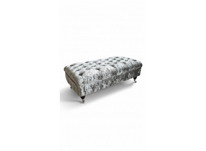 Chesterfield Textile XXL Ottoman Big Footstool Upholstered Sofa Bench Luxury Fabric