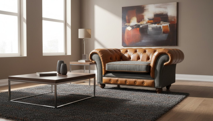 New luxurious upholstery luxury class classic Chesterfield armchair 1 seater soft
