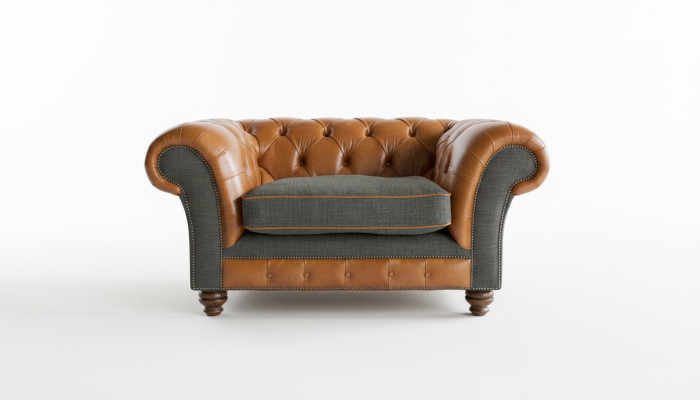 New luxurious upholstery luxury class classic Chesterfield armchair 1 seater soft
