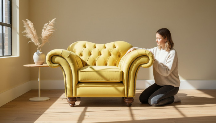 New Designer Sofa Sofas Luxurious Upholstery Chesterfield Armchair 1-Seater Design
