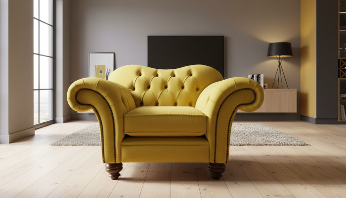 New Designer Sofa Sofas Luxurious Upholstery Chesterfield Armchair 1-Seater Design