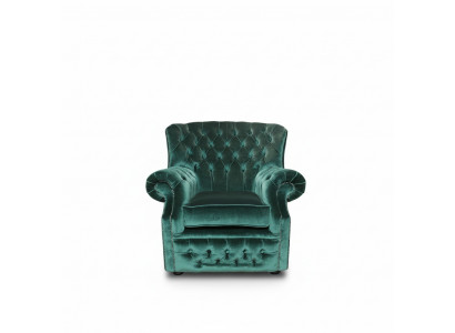 Chesterfield Velvet Green Wingback Armchair 1-Seater Armchair Couch Sofa TV Recliner New