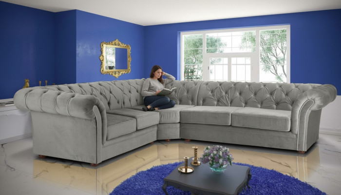 245x308cm Couch Upholstery Chesterfield Sofa Custom-Made Couches Sofa Suite