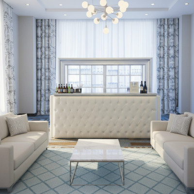 Custom-made panels wall cladding padded upholstery bar