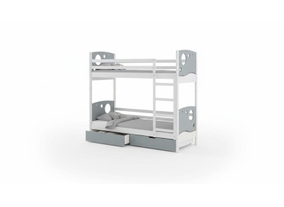 Bunk bed, loft bed, children's bed, 5 colors, Scandinavian pine wood, children's room