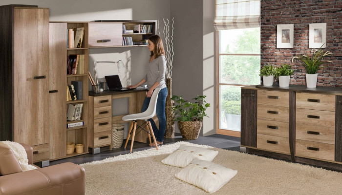 Tall cabinet cupboard with 1 door, multipurpose drawers, living room shelf display cabinet, new