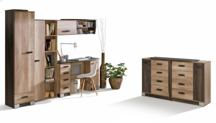Tall cabinet cupboard with 1 door, multipurpose drawers, living room shelf display cabinet, new
