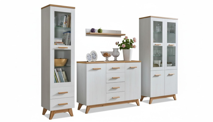 Living room set display cabinet, chest of drawers, wall shelf, living room walls, chests of drawers