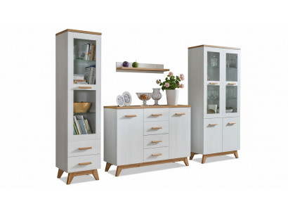 Living room set display cabinet, chest of drawers, wall shelf, living room walls, chests of drawers