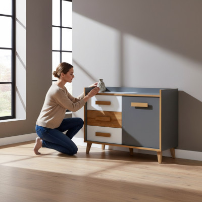 Dresser Cabinet Highboard Sideboard Youth Room Living Room Designer Dressers