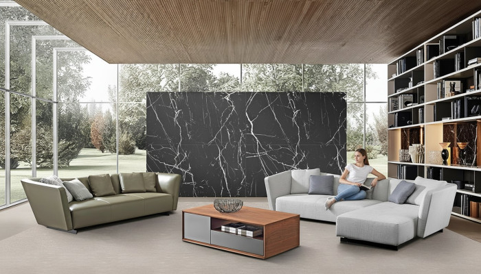 Corner sofa couch corner suite + three-seater 3-seater couch sofas couches textile