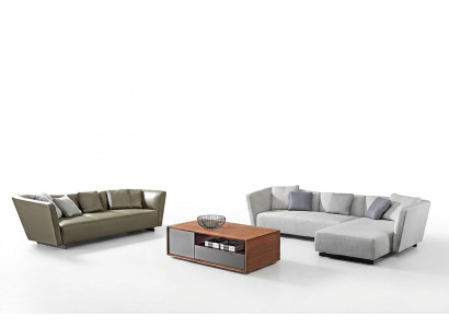 Corner sofa couch corner suite + three-seater 3-seater couch sofas couches textile