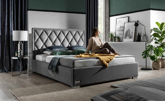 Designer bed bedroom beds textile leather hotel luxury upholstery seat fabric