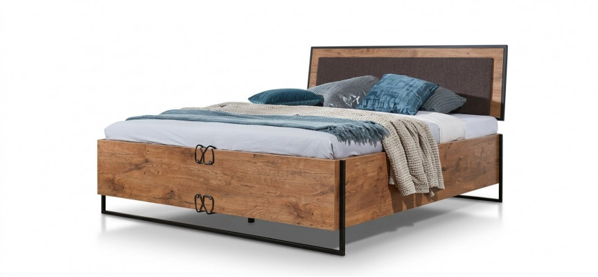 Loft Bed Wood Designer Beds Upholstery Leather Textile Fabric Hotel 140 160 180