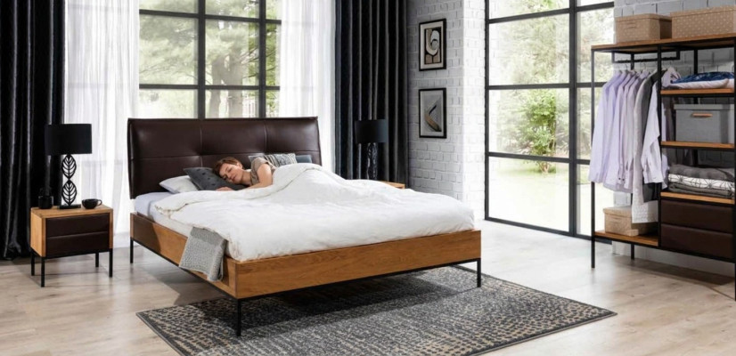 3-piece complete set wood bedroom loft style design bed dresser wardrobe new