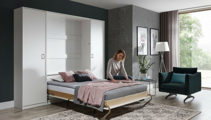 XXL wardrobe bed closet wall closet beds 90/120/140x200 cabinets