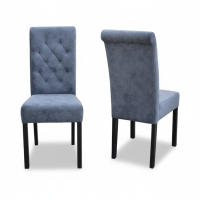 Blue Chesterfield x8 Set of Chairs Designer Armchairs Modern Seating Furniture