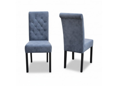 Blue Chesterfield x8 Set of Chairs Designer Armchairs Modern Seating Furniture