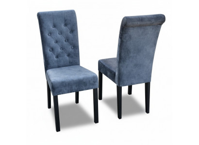 6x Chesterfield Chair Set Seat Cushion Set Dining Chairs Leather Backrest