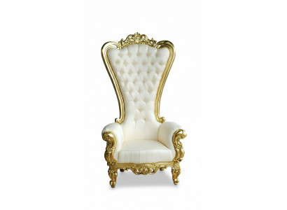 Throne Armchair Royal Upholstered Chesterfield Velvet 1 Seater Antique Style Chairs