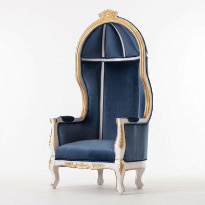 Throne Chair Royal Upholstered Chesterfield Velvet Single-Seater Antique Style Chairs