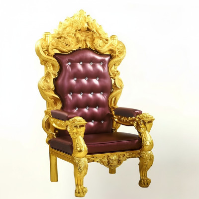 Throne Armchair Royal Upholstered Chesterfield Velvet 1-Seater Antique Style Chairs