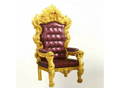 Throne Armchair Royal Upholstered Chesterfield Velvet 1-Seater Antique Style Chairs