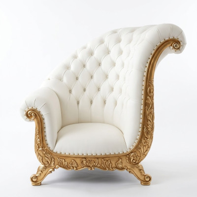 Throne Armchair Royal Upholstered Chairs Chesterfield Velvet 1 Seater Antique Style