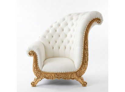 Throne Armchair Royal Upholstered Chairs Chesterfield Velvet 1 Seater Antique Style