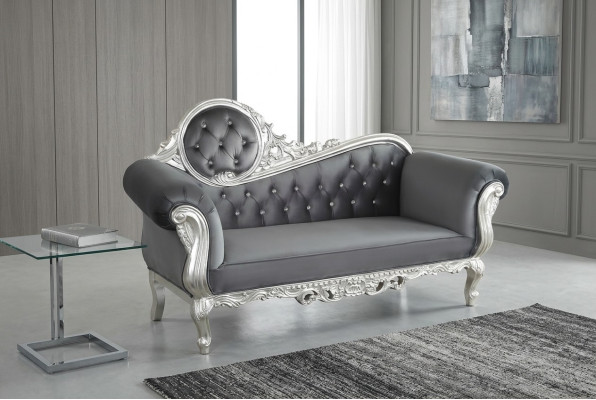 Throne armchair royal upholstery Chesterfield velvet 2-seater antique style chairs