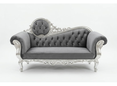 Throne armchair royal upholstery Chesterfield velvet 2-seater antique style chairs