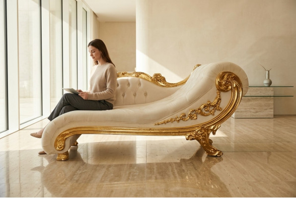 Chesterfield Recamier antique style Noble Chaise Longue Chaise Longue Sofa